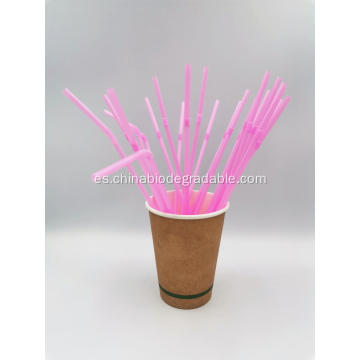 Paja de beber PLA flexible plegable desechable compostable